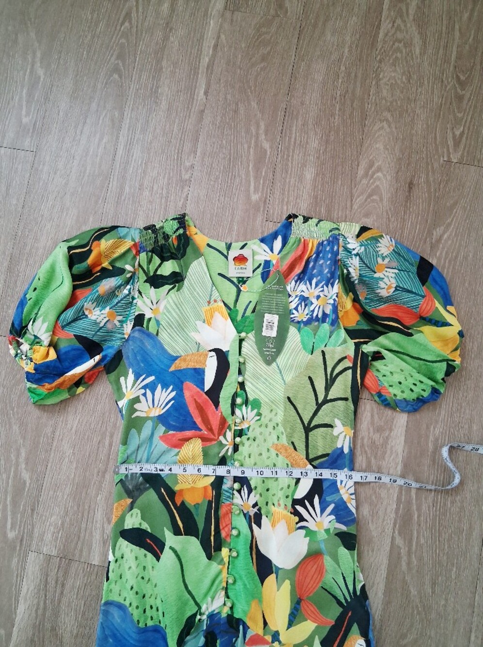 Farm Rio Vintage Toucans Button Down Midi Dress - Picture 13 of 16